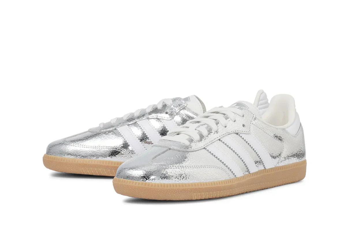 Adidas Samba OG Srebrny Metalik Popękana Skóra