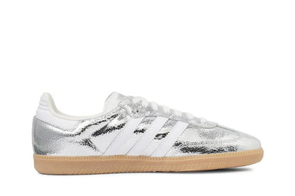 Adidas Samba OG Srebrny Metalik Popękana Skóra